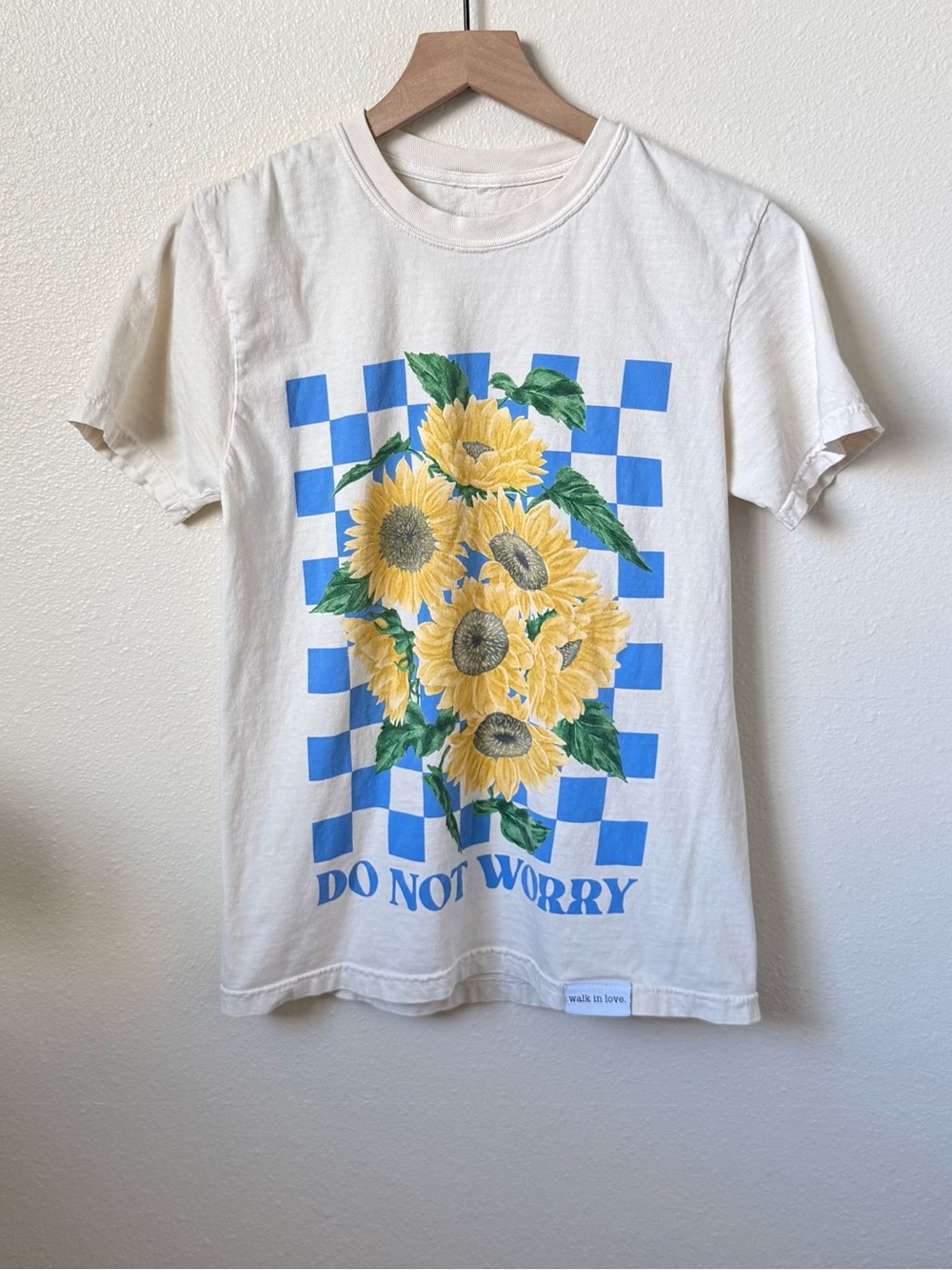 Walk In Love "Do Not Worry" Sunflower Graphic Tee